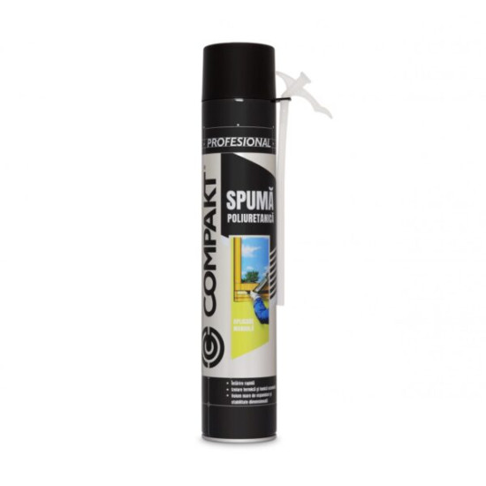 Spuma poliuretanica pentru montaj, aplicare manuala, Compakt, 700 ml