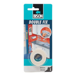 BANDA DUBLU ADEZIVA 19MM X 1,5M, DOUBLE FIX – BISON